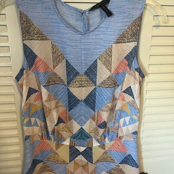 BCBG Geometric Patterned Sleeveless Dress size 0 - Picture 6 of 9